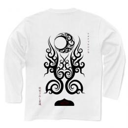 Rising Moon Tribal / Long Sleeve Tシャツ (White)