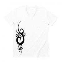 Flexus Yap Tribal / Short Sleeve VネックTシャツ (White)