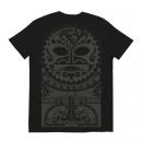 Tiki Mask Tribal / Short Sleeve VネックTシャツ (Black)