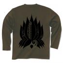 Spiral Lotus / Long Sleeve Tシャツ (Olive)