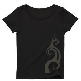 Spiral Lotus / Ladies Short Sleeve Tシャツ (Black)