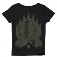 Spiral Lotus / Ladies Short Sleeve Tシャツ (Black)