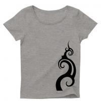 Spiral Lotus / Ladies Short Sleeve Tシャツ (Grey)