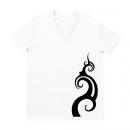 Spiral Lotus / Short Sleeve VネックTシャツ (White)