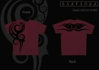 Dark Cell / Short Sleeve Tシャツ (Burgundy)
