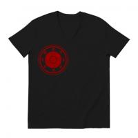 In My Projector / Short Sleeve VネックTシャツ (Black-Red)