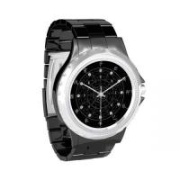 Cosmosys / ラインストーン ブラックエナメル 腕時計 [Special Edition] (Black-White)